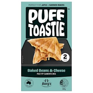 Borg's Puff Toastie Baked Beans & Cheese