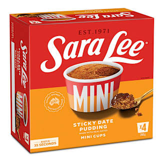 Sara Lee Mini Cups Sticky Date Pudding
