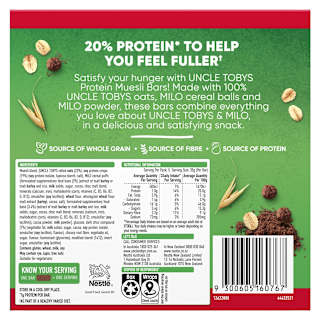 Uncle Tobys Muesli Bar Protein Milo Muesli Bar