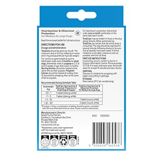 Purina Totalcare Heartwormer & Allwormer Protection Medium & Large Dogs