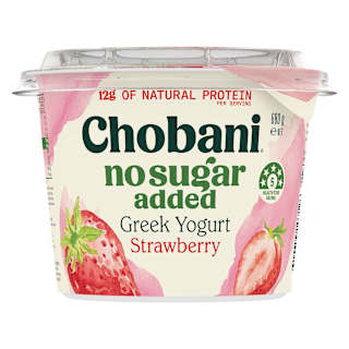 Chobani No Sugar Added Greek Yogurt Strawberry