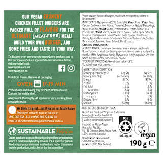 Quorn Crunchy Chicken Fillet Burger Vegan