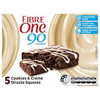Fibre One Cookies & Creme Drizzle Squares 