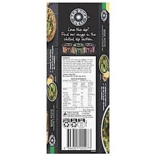 Red Rock Deli Style Gourmet Snack Cheese Basil Pesto Pecorino & Cashew Dip & Crackers