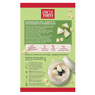 Uncle Tobys Oats Quick Sachets Breakfast Cereal Overnight Apple & Brown Sugar