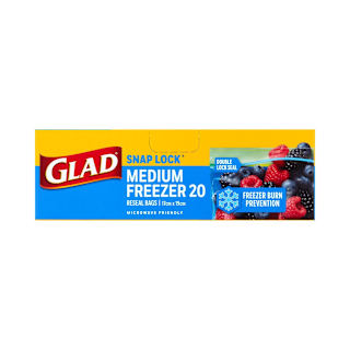 Glad Freezer Snpaplock Bags Medium 
