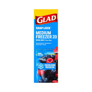 Glad Freezer Snpaplock Bags Medium 