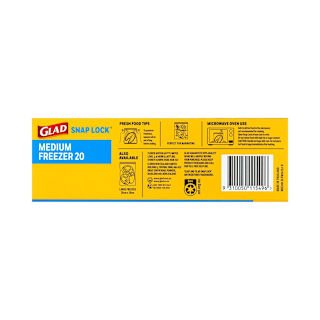 Glad Freezer Snpaplock Bags Medium 