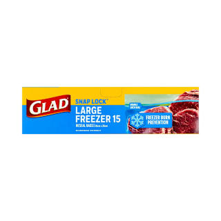 Glad Freezer Snpaplock Bags Large 
