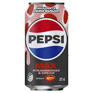Pepsi Max Zero Sugar Strawberries & Cream Soda Cans
