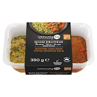 Community Co High Protein Butter Chicken With Quinoa, Brown Rice And Chickpeas