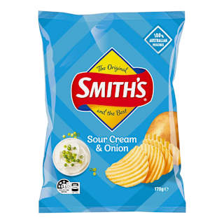Smith's Crinkle Cut Potato Chips Sour Cream And Onion