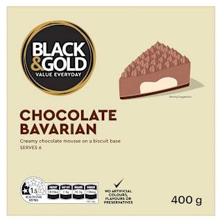 Black & Gold Chocolate Bavarian Cake