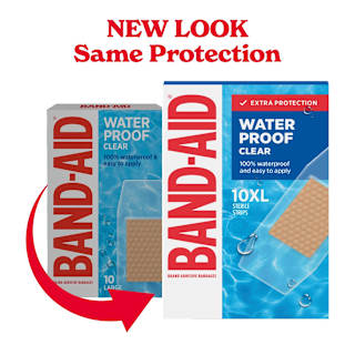 Band-Aid Waterproof Clear Large