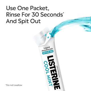 Listerine Liquid Mouthwash Sachets Cool Mint