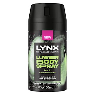 Lynx Lower Body Deodorant Aerosol Fine Fragrance Collection Pear & Cedarwood