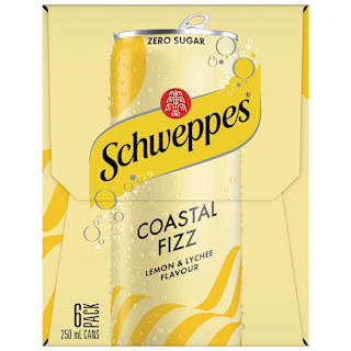 Schweppes Coastal Fizz Lemon & Lychee Flavour