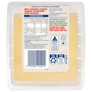 Bega Country Light Tasty 50% Less Fat Natural Cheese Slices