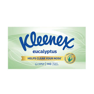 Kleenex Wellbeing Facial Tissue Eucalyptus 3-Ply