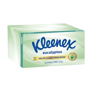Kleenex Wellbeing Facial Tissue Eucalyptus 3-Ply