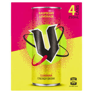 V Guarana Energy Drink Raspberry Lemonade