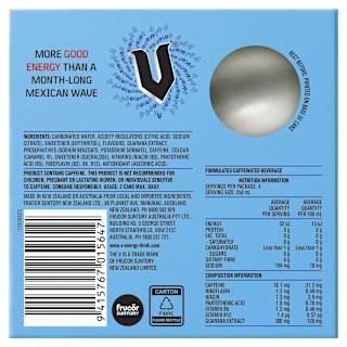 V Guarana Energy Drink Sugarfree Blue