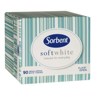 Sorbent Soft White Facial Tissues