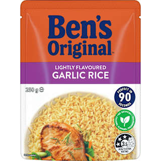 Ben's Original Lightly Flavoured Garlic Microwave Rice Pouch