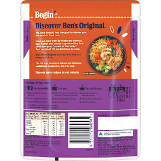 Ben's Original Lightly Flavoured Garlic Microwave Rice Pouch