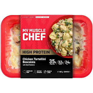 My Muscle Chef Chicken Tortellini Boscaiola with Beef Rashers