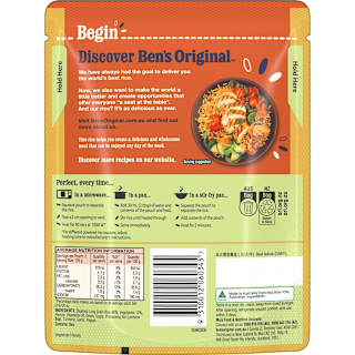 Ben's Original Golden Vegetable Microwave Rice Pouch