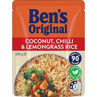 Ben's Originals Coconut Chilli and Lemongrass Microwave Rice Pouch