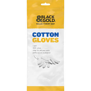 Black & Gold Cotton Gloves