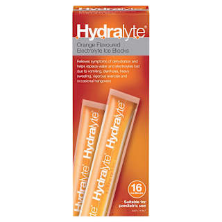Hydralyte Electrolyte Ice Blocks Orange