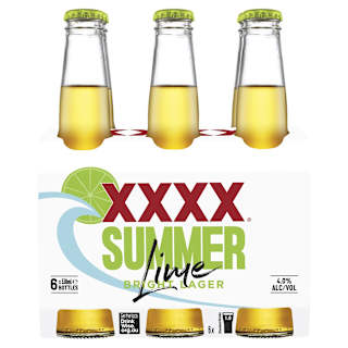 XXXX Summer Bright Lager with Lime Bottle