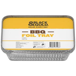 Black & Gold BBQ Foil Tray