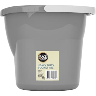 Black & Gold Bucket Heavy Duty 12L