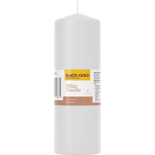 Black & Gold Candle Single Tall Pillar