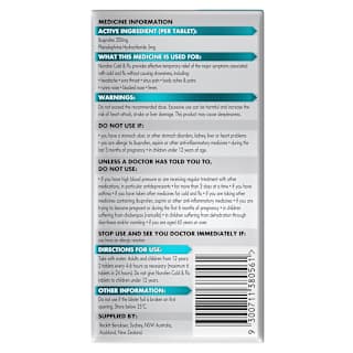 Nurofen Cold and Flu Tablets 200mg Ibuprofen /5mg Phenylephrine Hydrochloride 24 Pack
