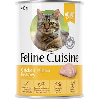Feline Cuisine Chicken Mince in Gravy Can