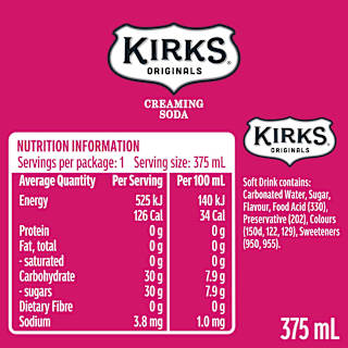 Kirks Creaming Soda Can Soft Drink