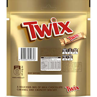Twix Milk Chocolate Caramel Biscuit Party Share Bag