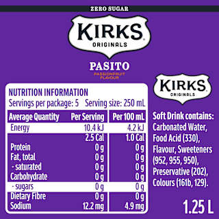 Kirks Sugar Free Pasito Passionfruit