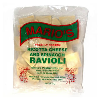 Marios Ravioli Ricotta & Spinach