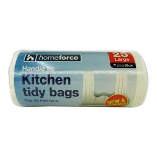 Homeforce Handle Tie Kitchen Tidy Bags Roll Large