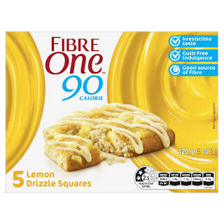 Fibre One 90 Calorie Snack Lemon Drizzle Square