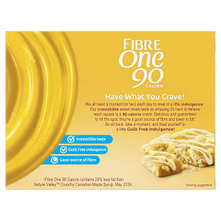 Fibre One 90 Calorie Snack Lemon Drizzle Square