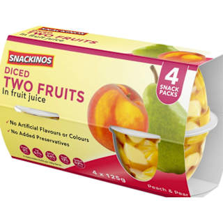 Snackinos Diced Two Fruits in Juice