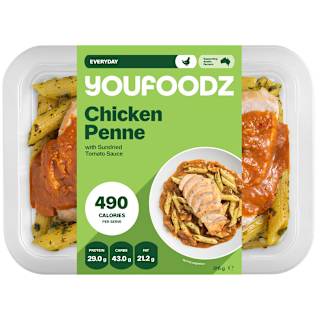 Youfoodz Chicken Penne with Sundried Tomato Sauce