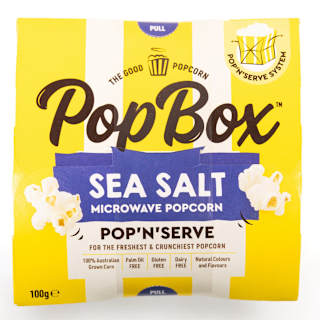 PopBox Microwave Popcorn Sea Salt Flavour